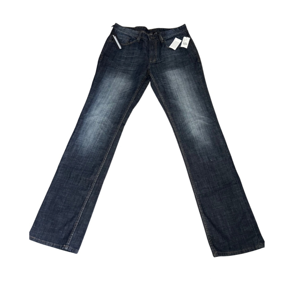 NWT Men's Buffalo David Bitton DRIVEN BASIC Straight Jeans Waist 36 Blue